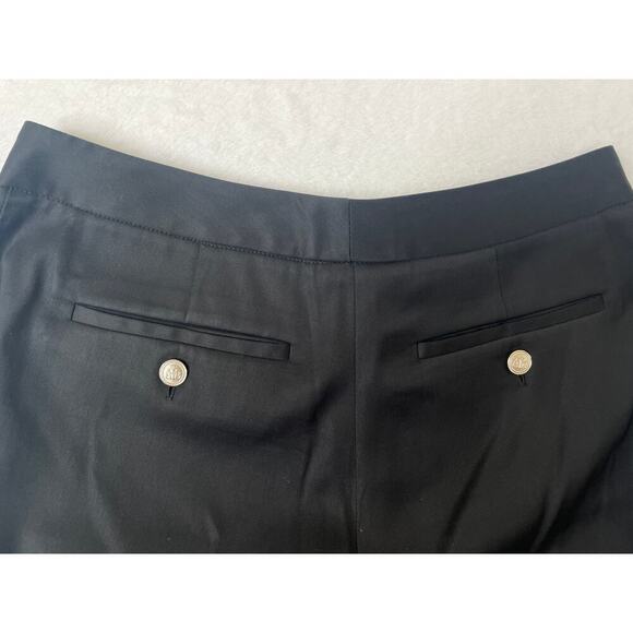 Brooks Brothers Country Club Womens Black Straight Leg Slacks sz 6 Cotton Preppy - Picture 4 of 7